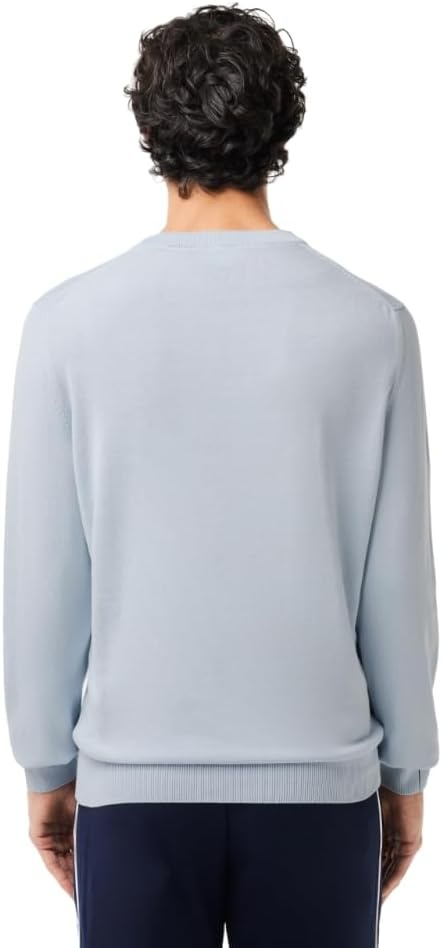 image:imageLacoste Mens Monochrome Crew Neck Cotton SweaterPhoenix Blue