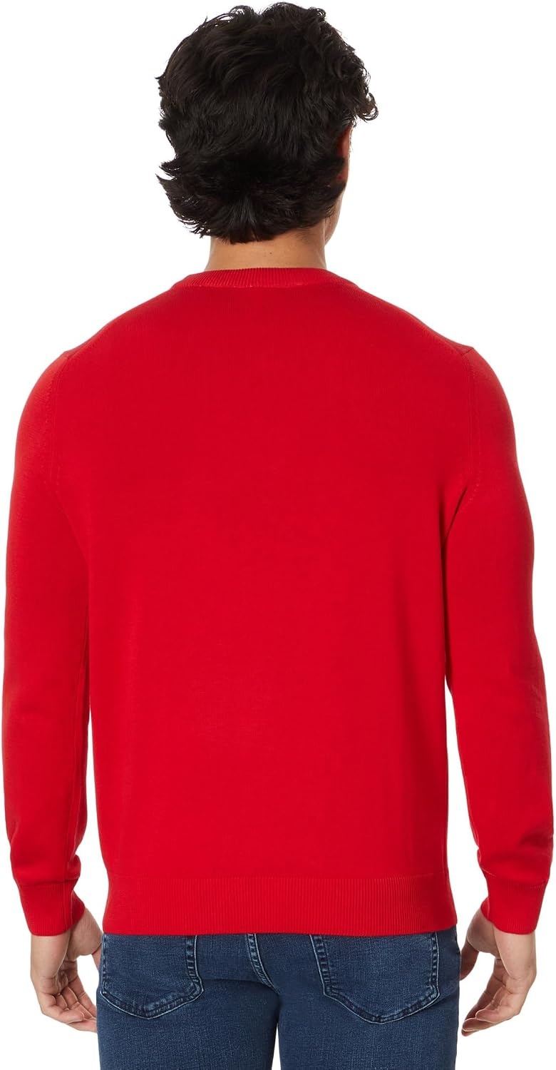 image:imageLacoste Mens Monochrome Crew Neck Cotton SweaterRed