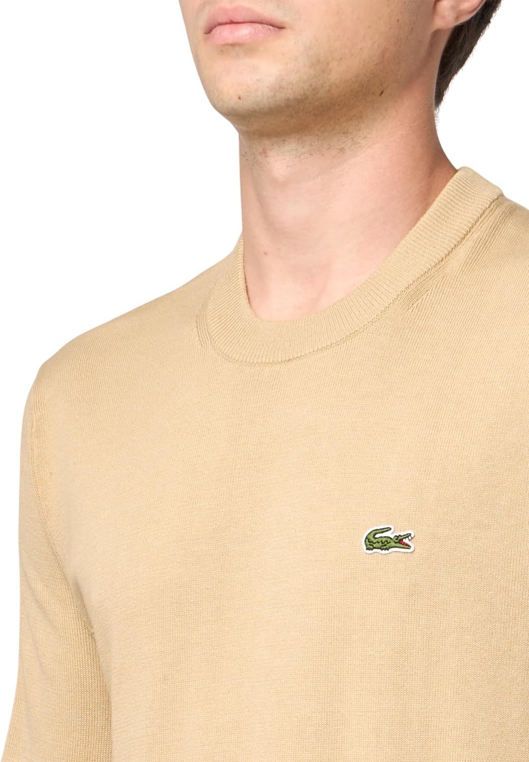 image:imageLacoste Mens Monochrome Crew Neck Cotton SweaterViennese