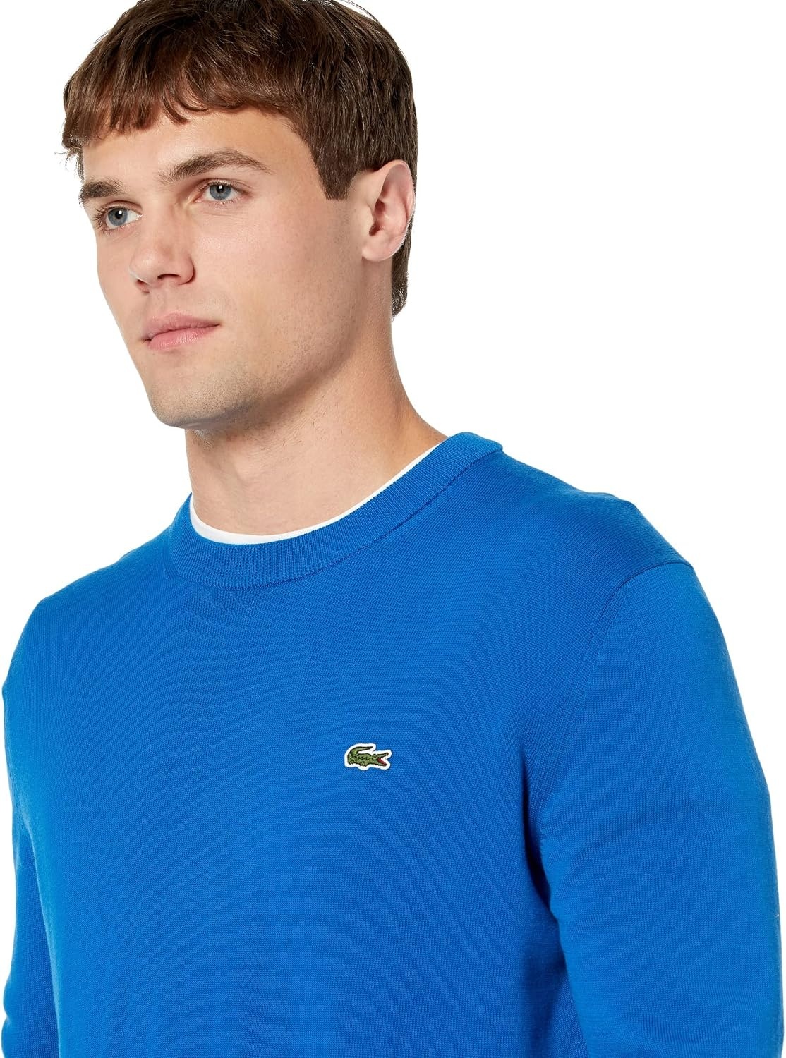 image:imageLacoste Mens Monochrome Crew Neck Cotton SweaterYellow