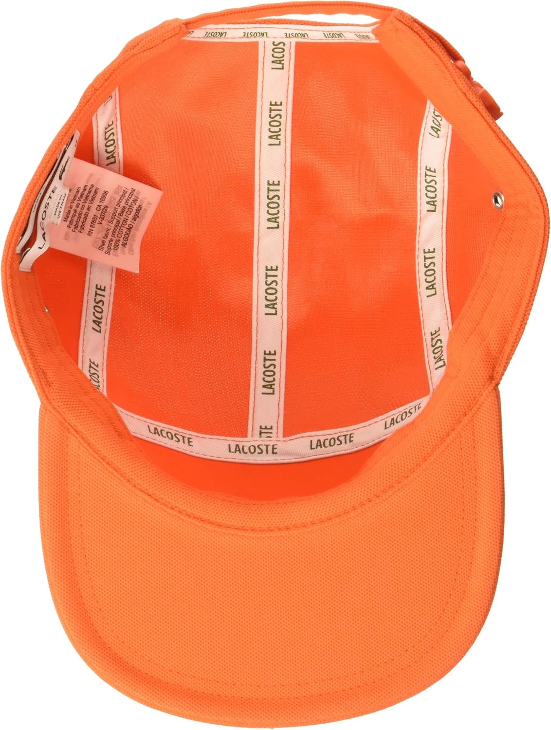image:imageLacoste Mens Organic Cotton Piqu CapNew Orange