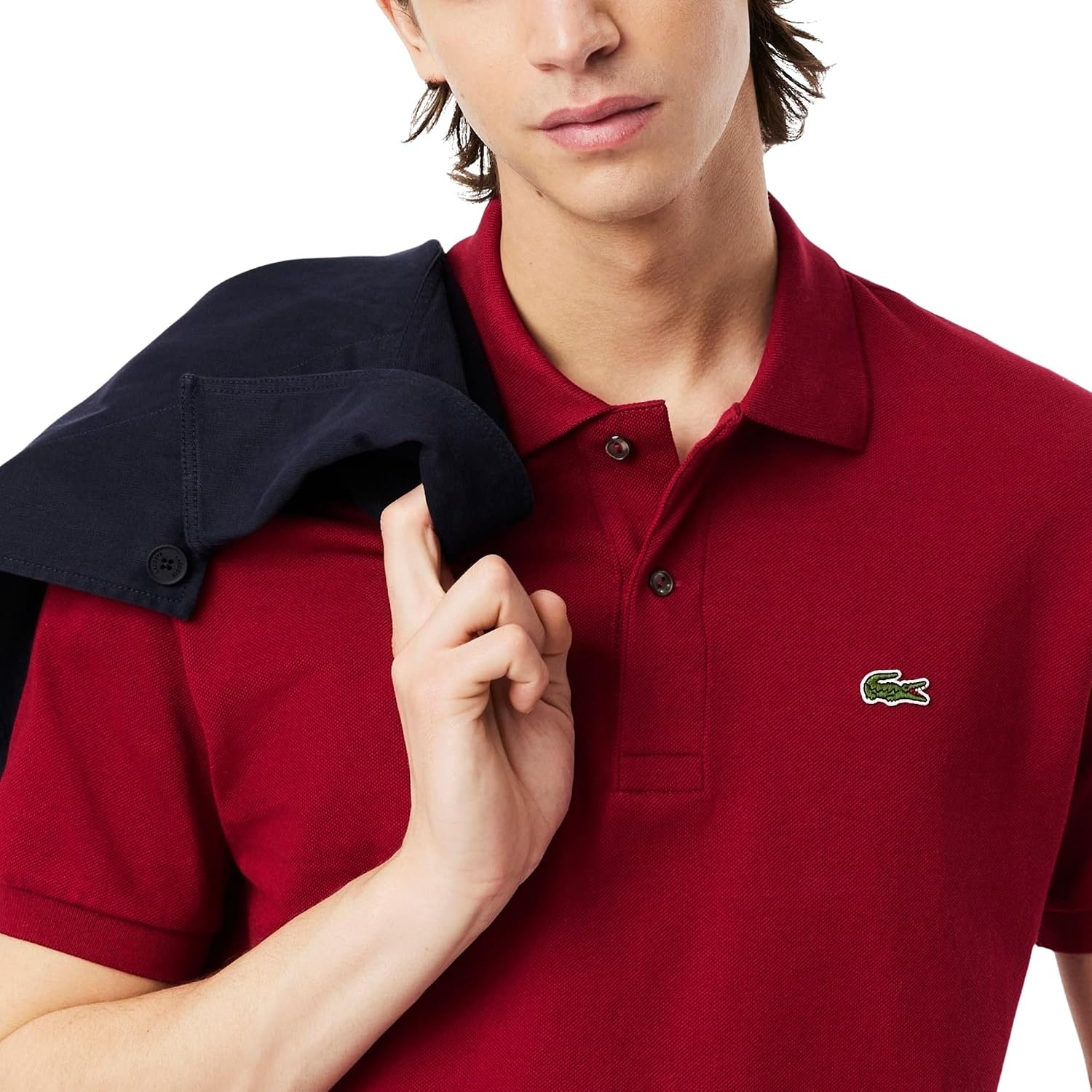image:imageLacoste Mens Original Cotton Pique PoloBordeaux