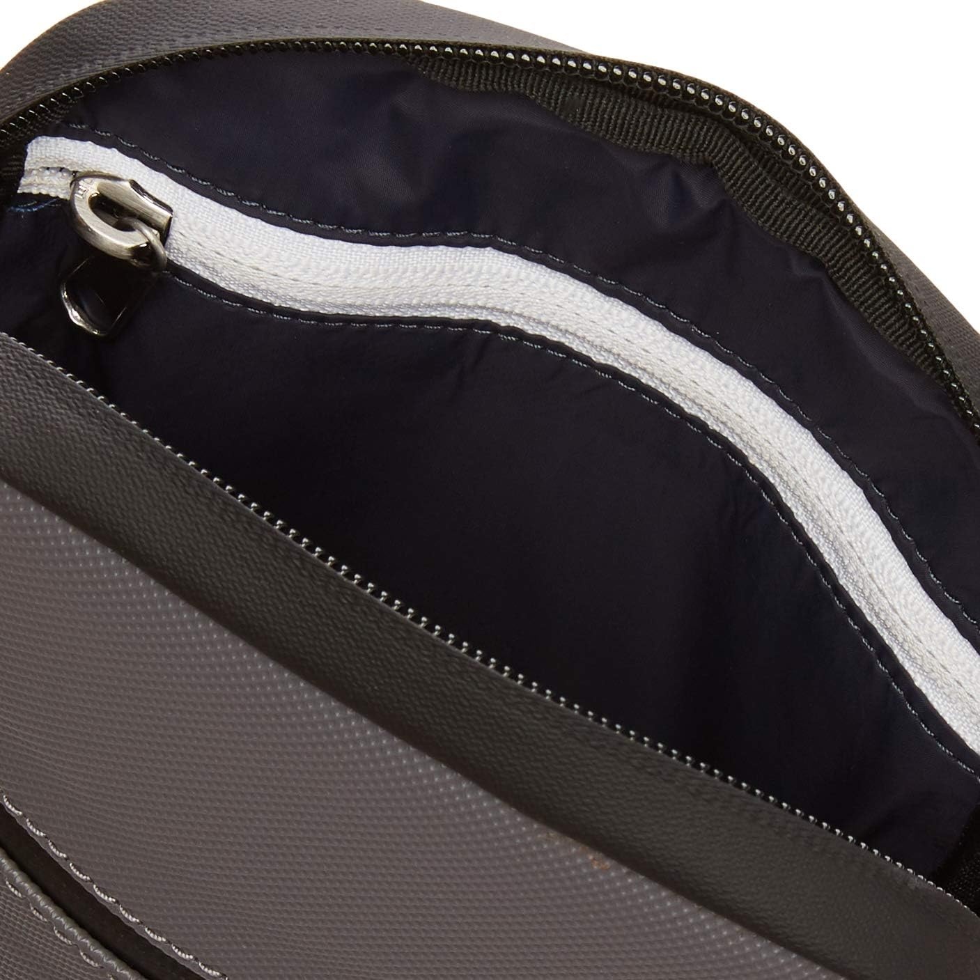 image:imageLacoste Mens PVC Flat Crossover BagSmoked Pearl Black