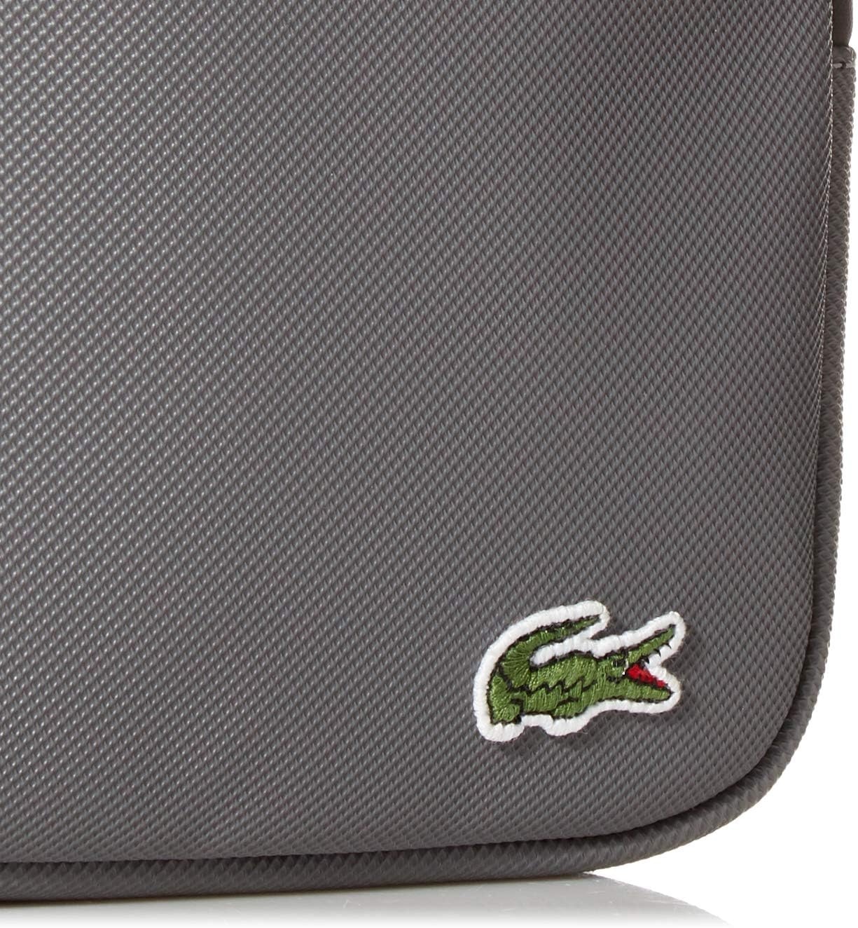 image:imageLacoste Mens PVC Flat Crossover BagSmoked Pearl Black