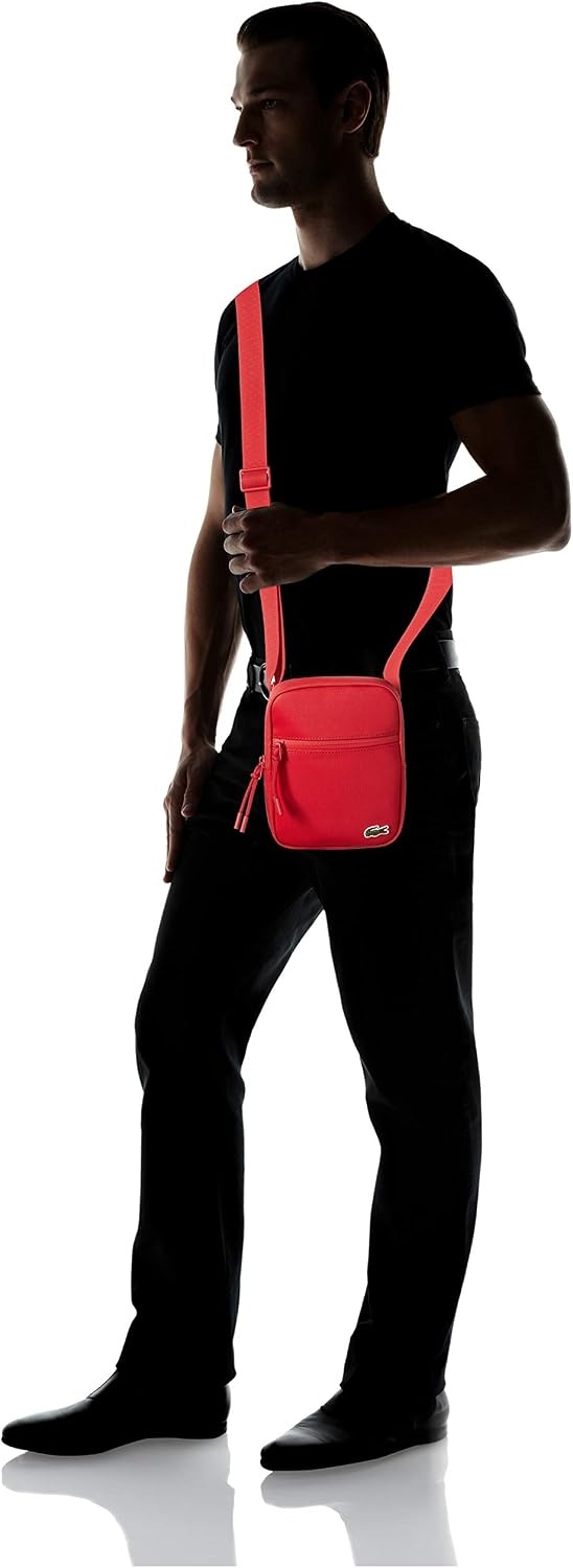 image:imageLacoste Mens PVC Flat Crossover BagTango Red