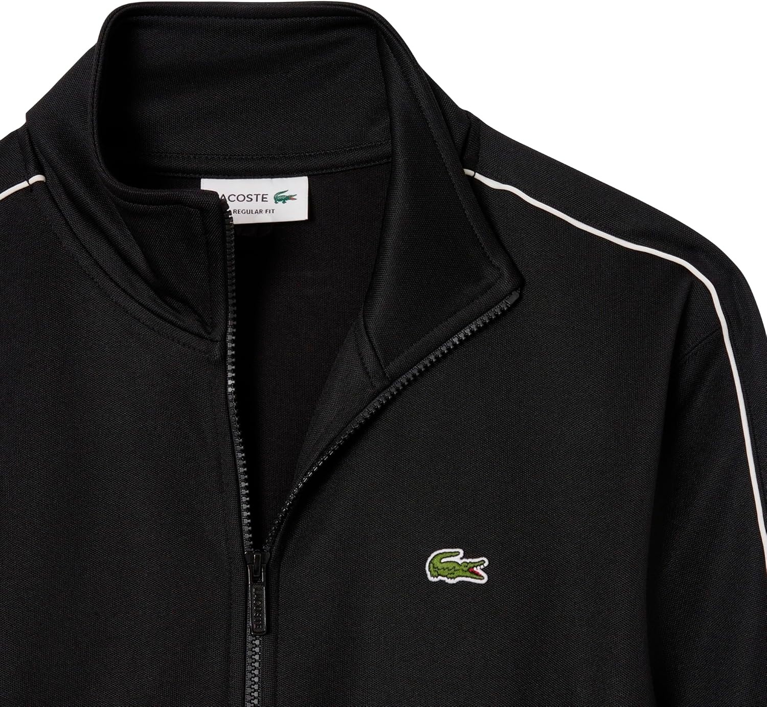 image:imageLacoste Mens Paris Piqu Zip Front Track JacketBlack