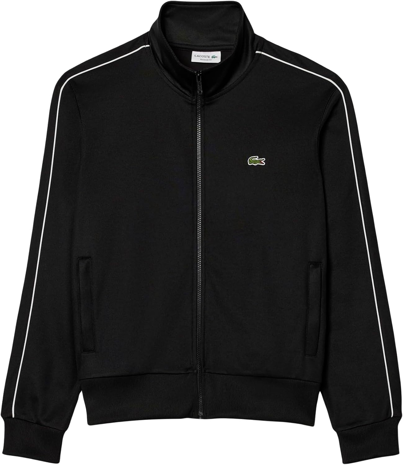 image:imageLacoste Mens Paris Piqu Zip Front Track JacketBlack