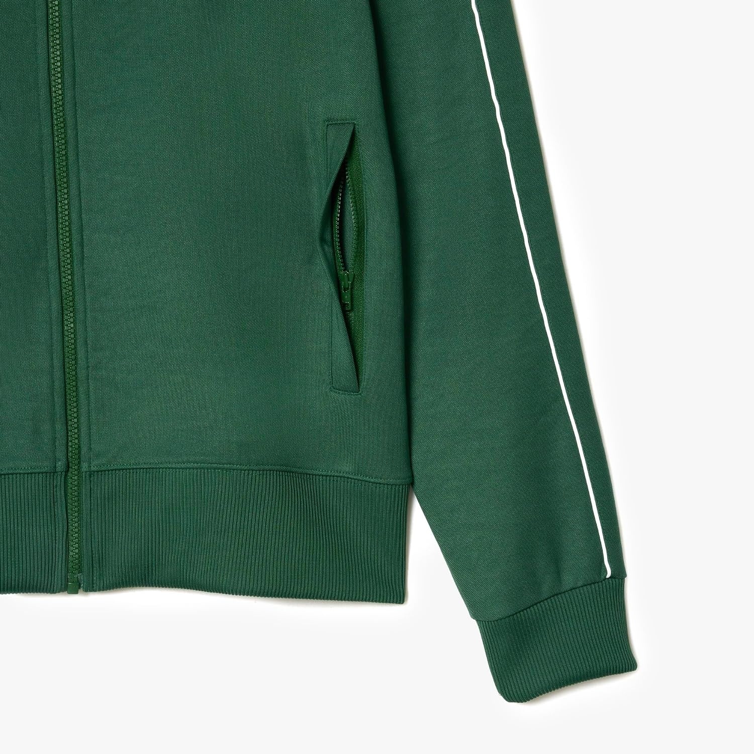 image:imageLacoste Mens Paris Piqu Zip Front Track JacketGreen