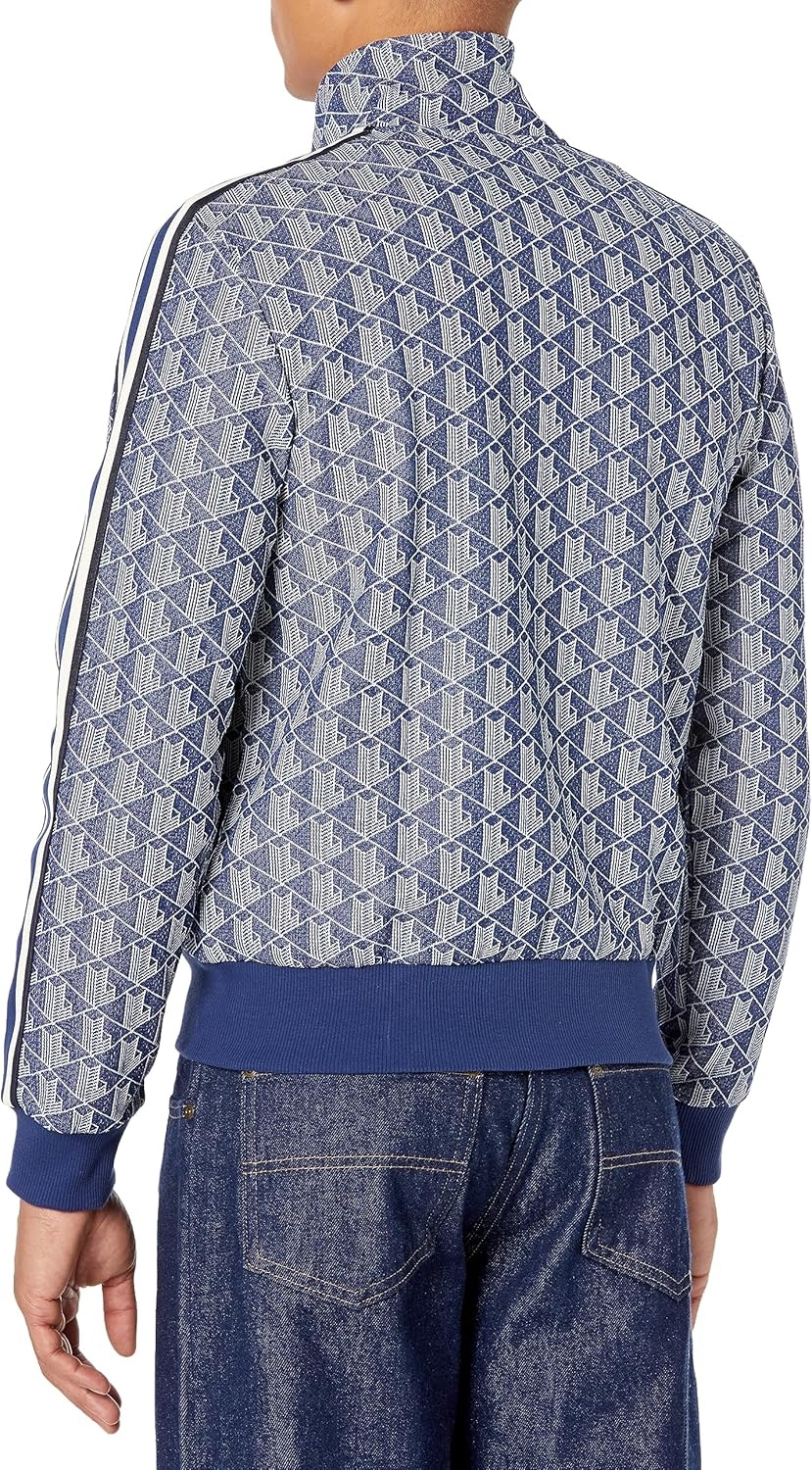 image:imageLacoste Mens Paris Zipup Jacquard Track JacketMethyleneFlour