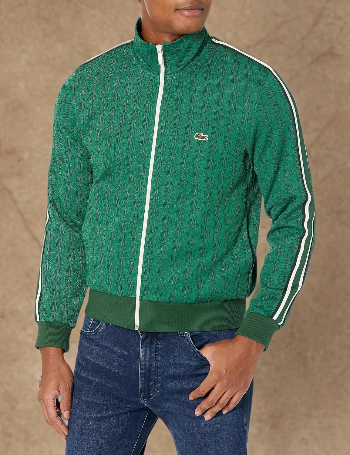 image:imageLacoste Mens Paris Zipup Jacquard Track JacketRocketSinople