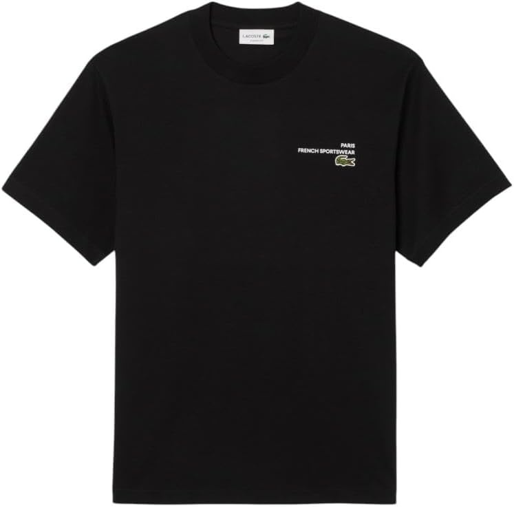 image:imageLacoste Mens Print Motif Jersey TShirtBlack