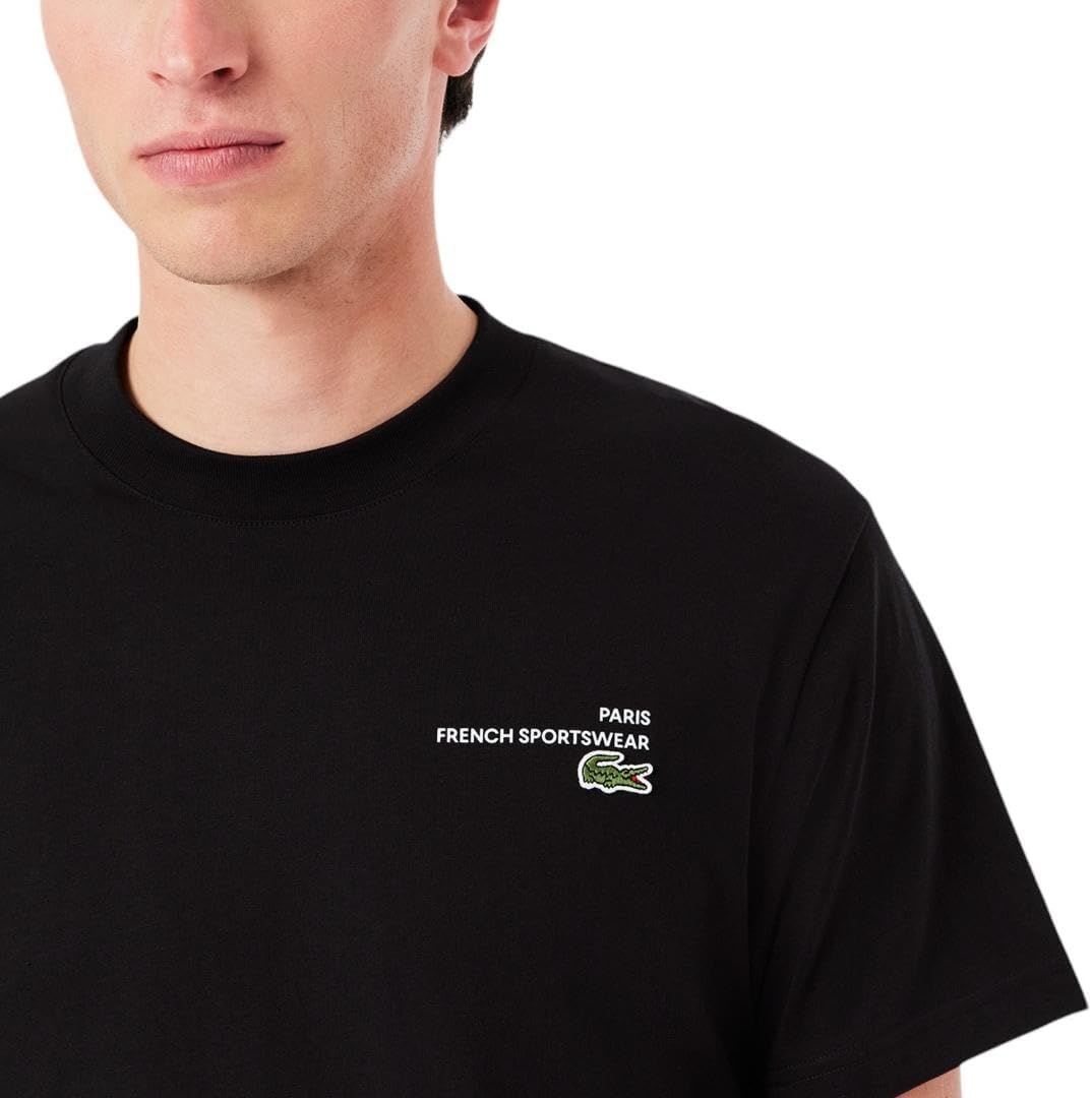 image:imageLacoste Mens Print Motif Jersey TShirtBlack