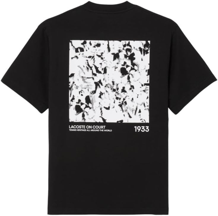 image:imageLacoste Mens Print Motif Jersey TShirtBlack