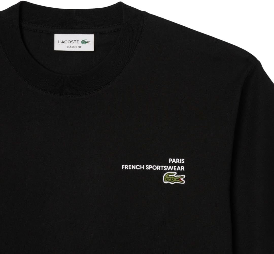 image:imageLacoste Mens Print Motif Jersey TShirtBlack