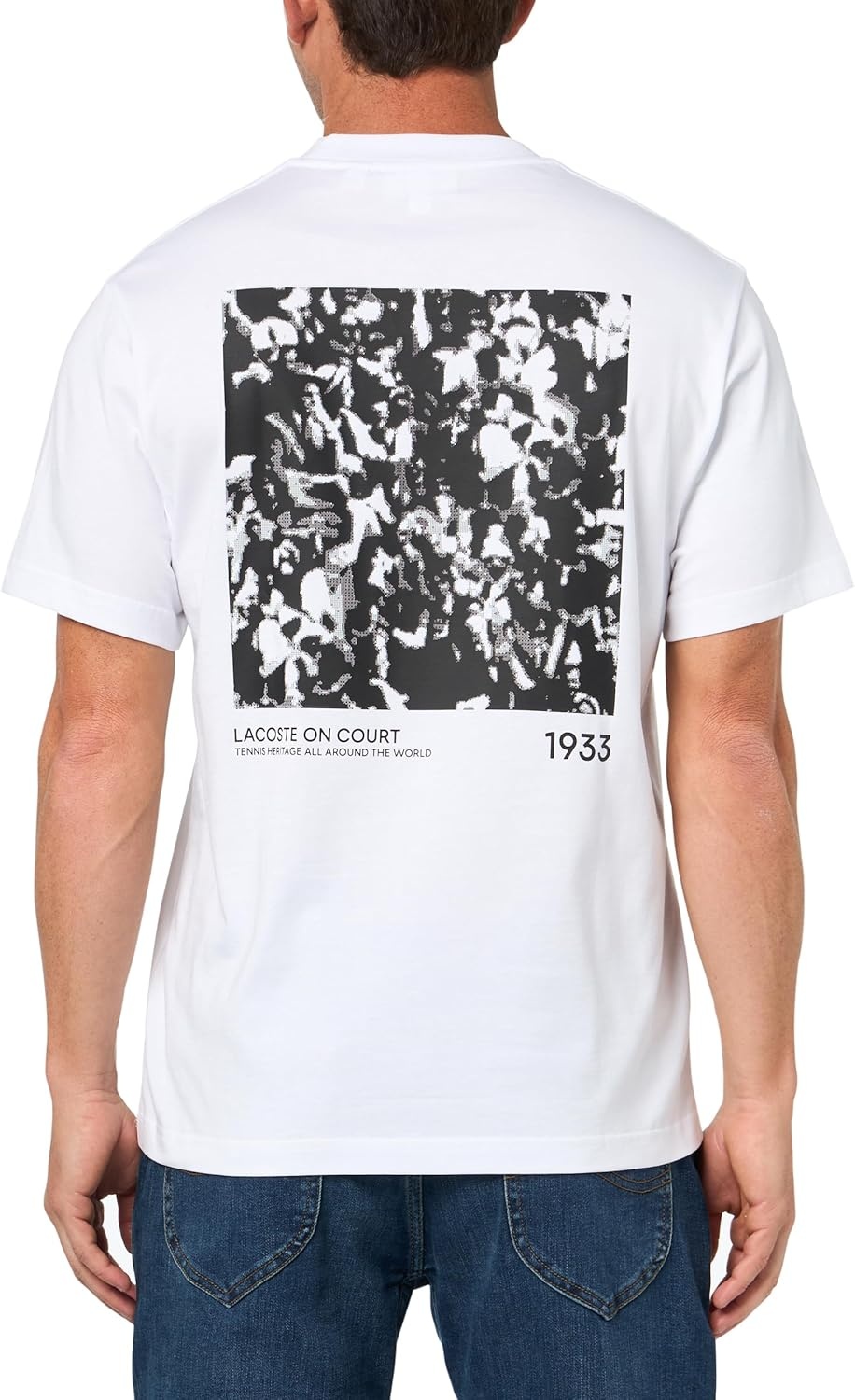 image:imageLacoste Mens Print Motif Jersey TShirtWhite