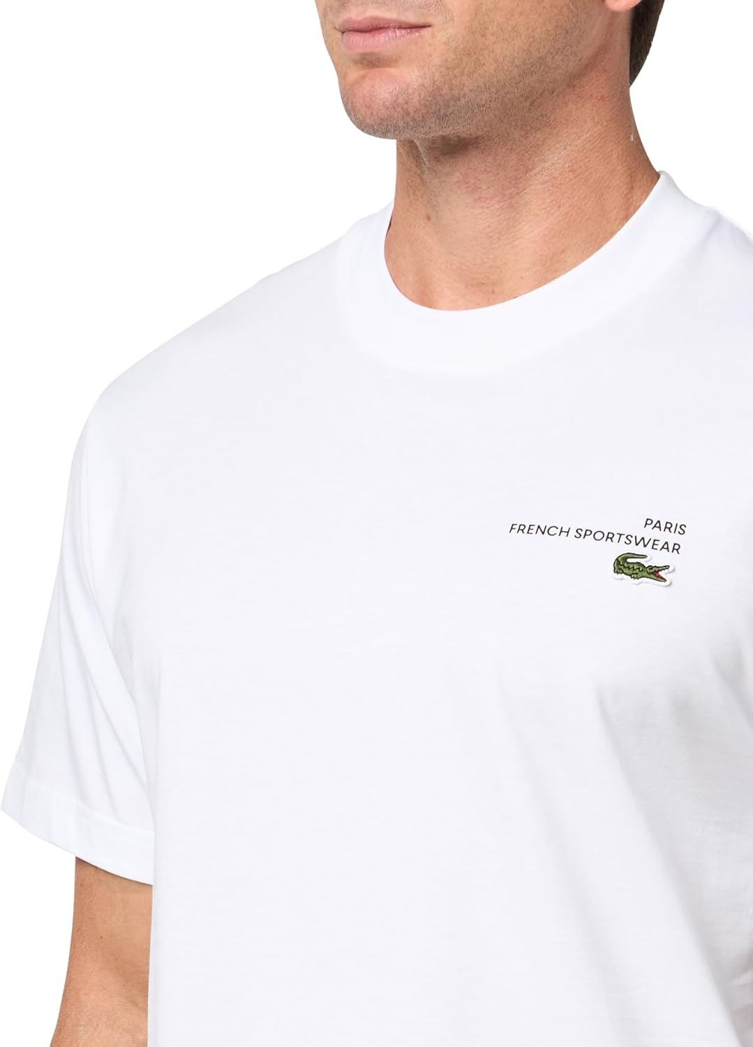 image:imageLacoste Mens Print Motif Jersey TShirtWhite
