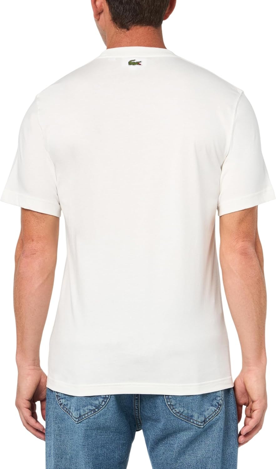 image:imageLacoste Mens Printed Cotton Jersey TShirtFlour Limestone