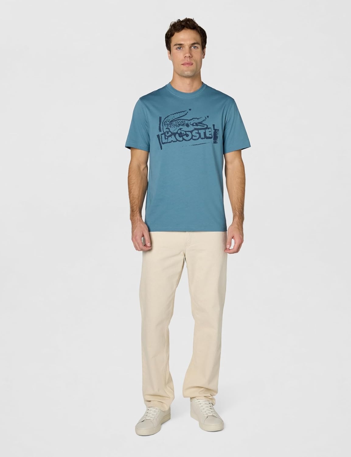 image:imageLacoste Mens Printed Cotton Jersey TShirtLimestone Falcon