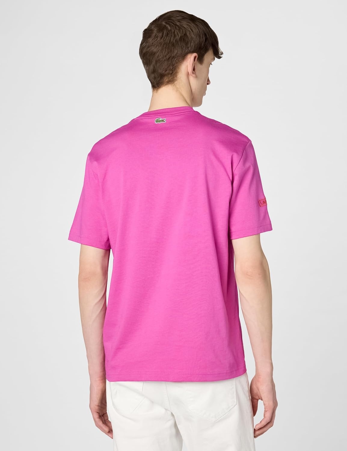 image:imageLacoste Mens Printed Embroidered Cotton Jersey TShirtMalva