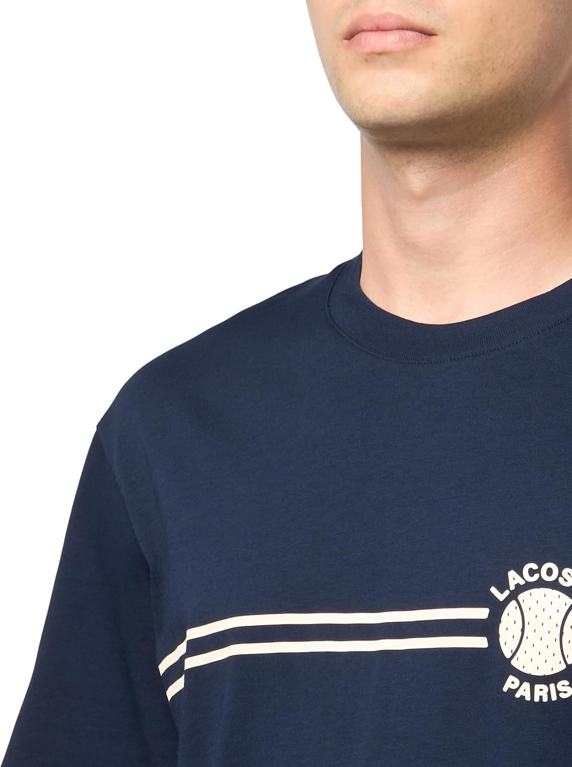 image:imageLacoste Mens Printed Embroidered Cotton Jersey TShirtNavy Blue