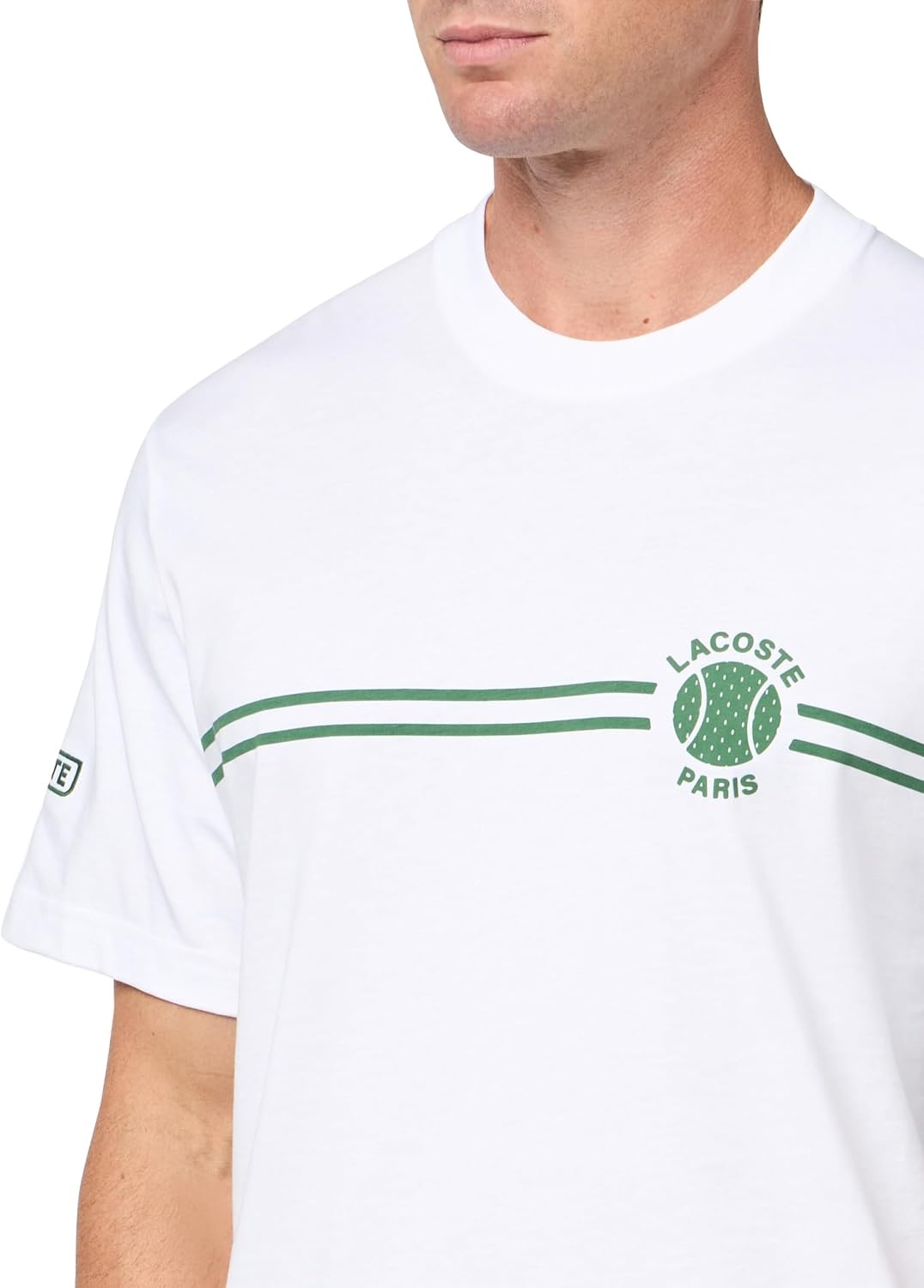 image:imageLacoste Mens Printed Embroidered Cotton Jersey TShirtWhite