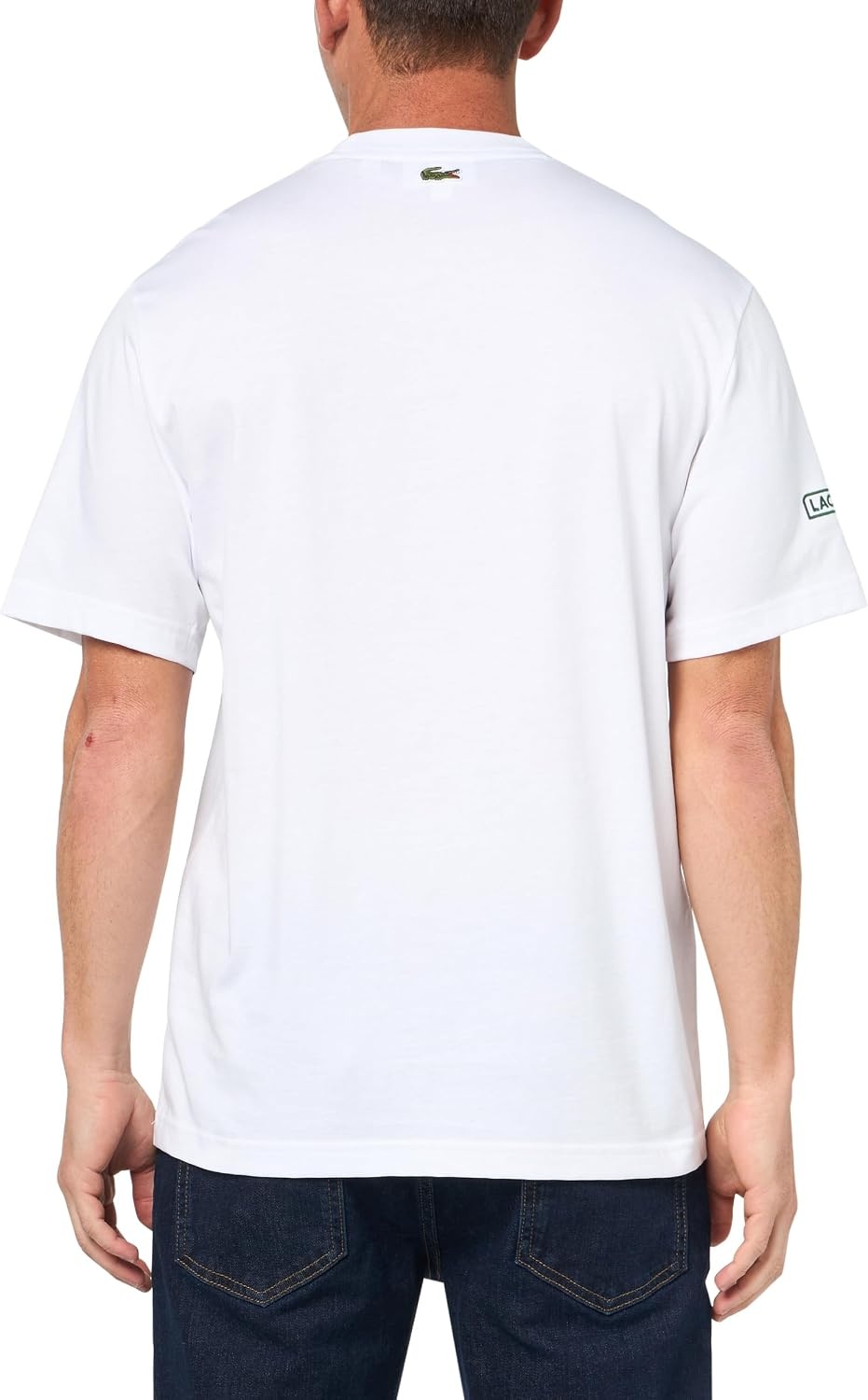 image:imageLacoste Mens Printed Embroidered Cotton Jersey TShirtWhite