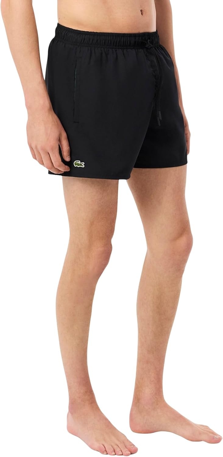 image:imageLacoste Mens QuickDry Swim Shorts 55BlackGreen