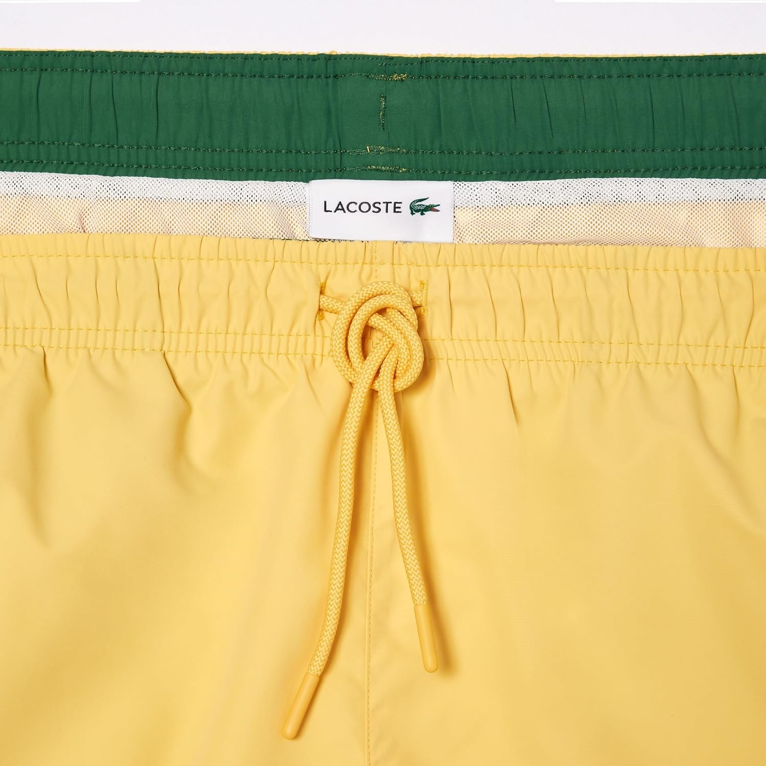 image:imageLacoste Mens QuickDry Swim Shorts 55CornsilkGreen
