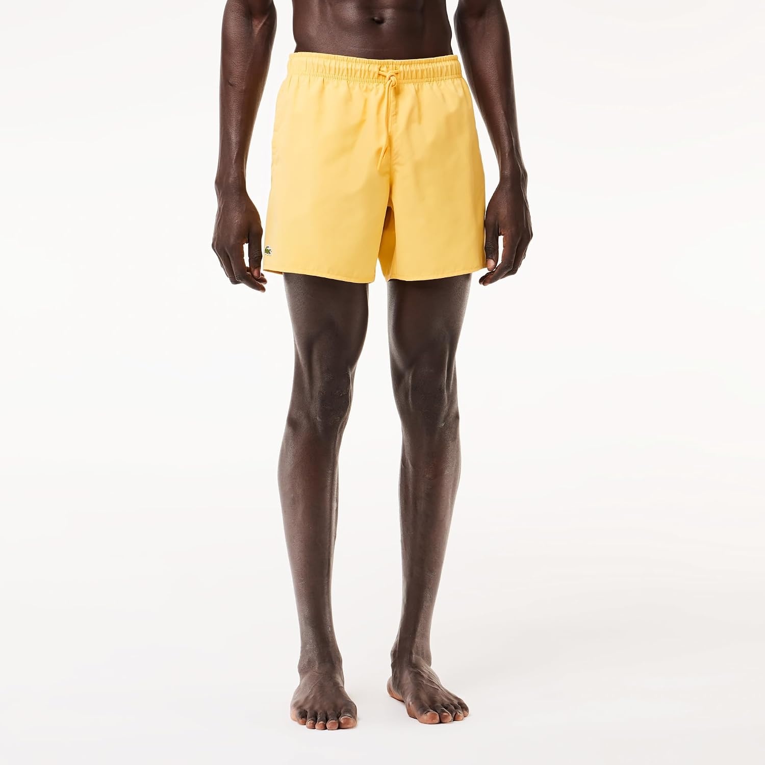 image:imageLacoste Mens QuickDry Swim Shorts 55CornsilkGreen