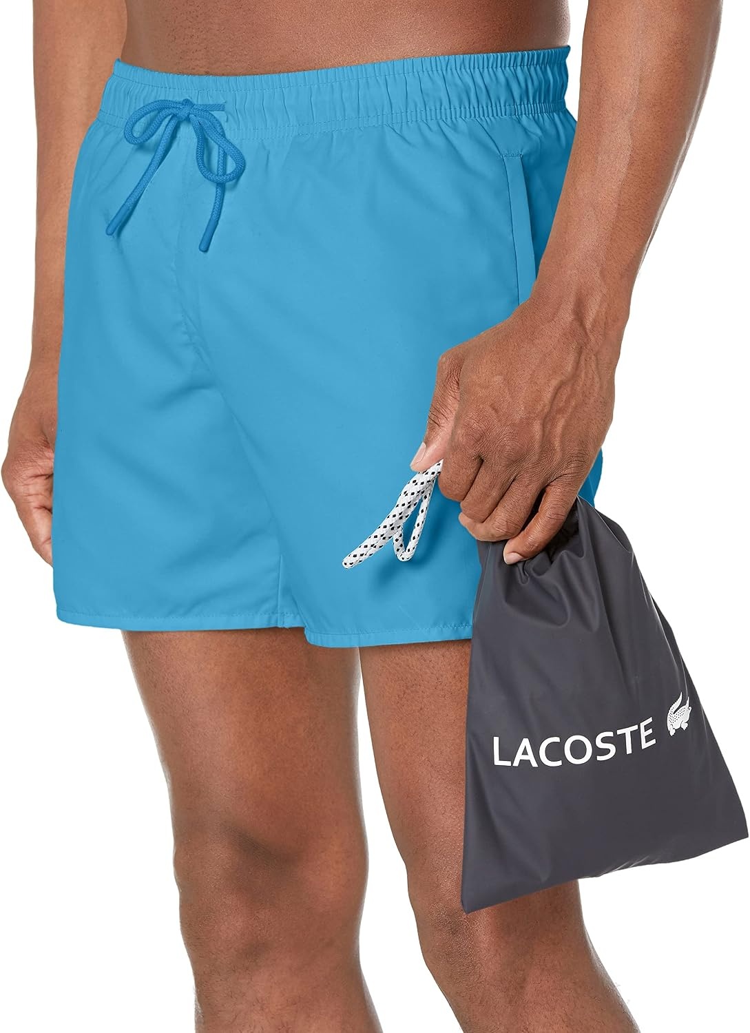 image:imageLacoste Mens QuickDry Swim Shorts 55EtherealNavy Blue