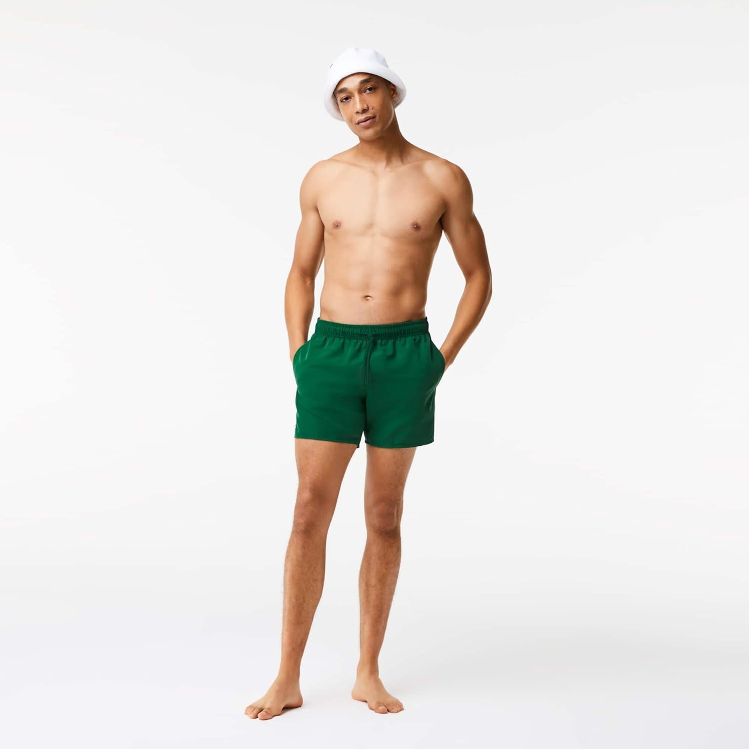 image:imageLacoste Mens QuickDry Swim Shorts 55GreenNavy