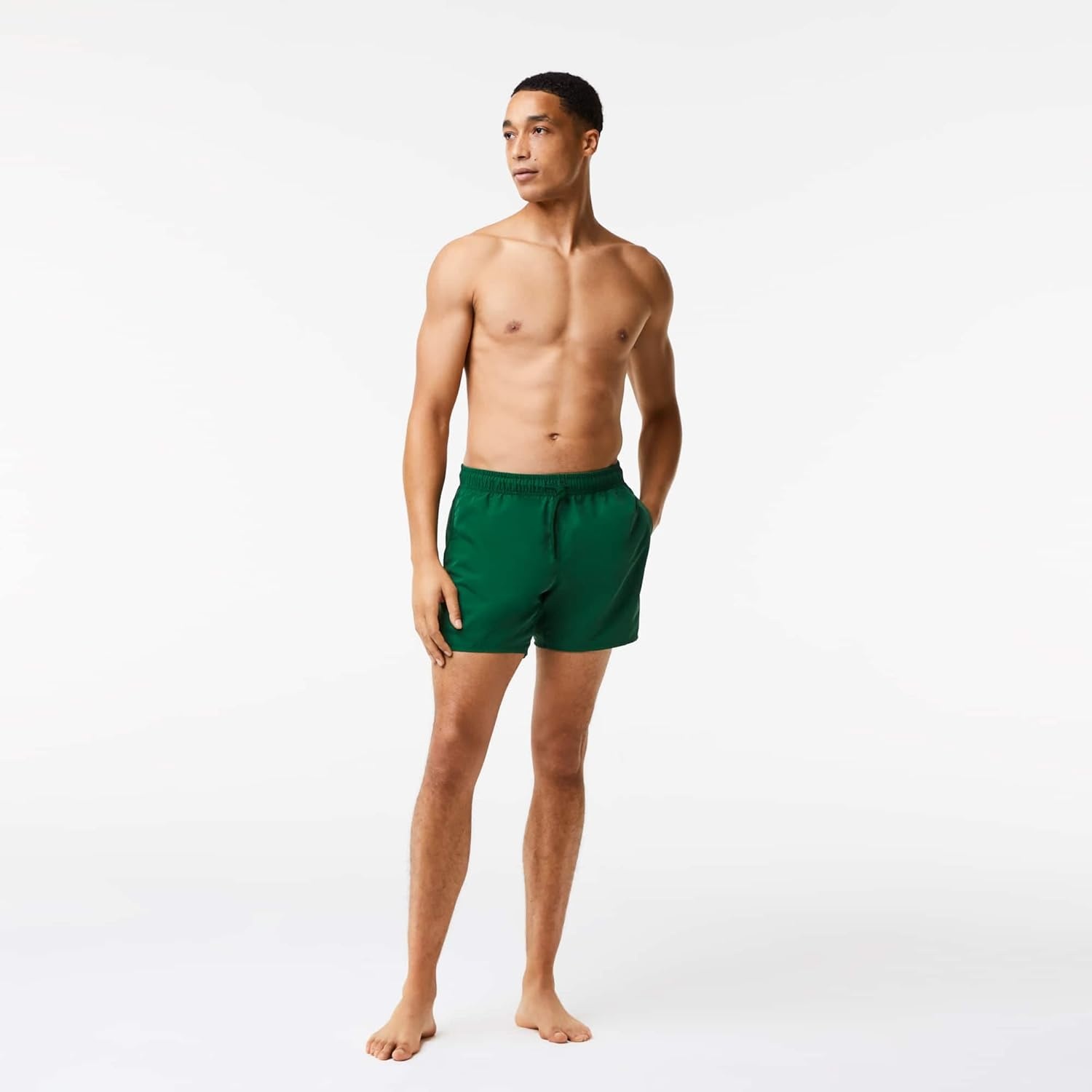 image:imageLacoste Mens QuickDry Swim Shorts 55GreenNavy