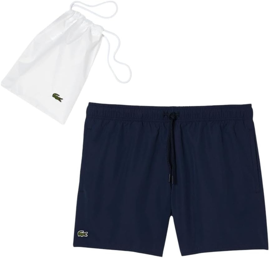 image:imageLacoste Mens QuickDry Swim Shorts 55Navy BlueGreen