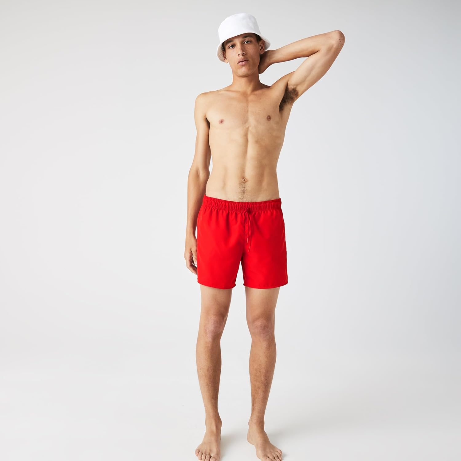 image:imageLacoste Mens QuickDry Swim Shorts 55RedNavy Blue