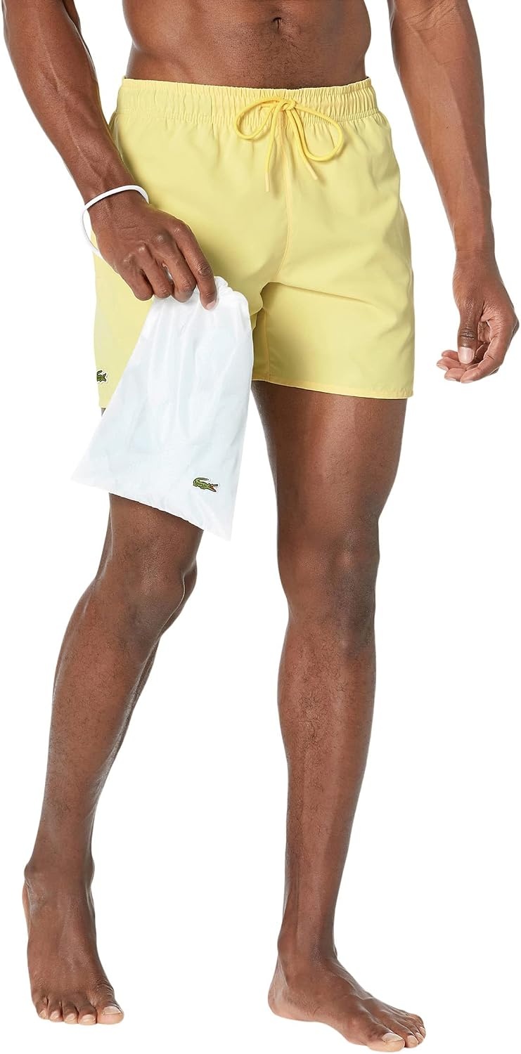 image:imageLacoste Mens QuickDry Swim Shorts 55YellowGreen