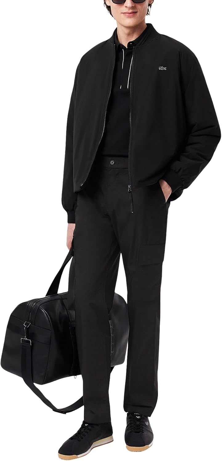 image:imageLacoste Mens Regular Fit Cargo PantsBlack