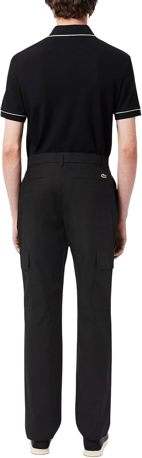 image:imageLacoste Mens Regular Fit Cargo PantsBlack