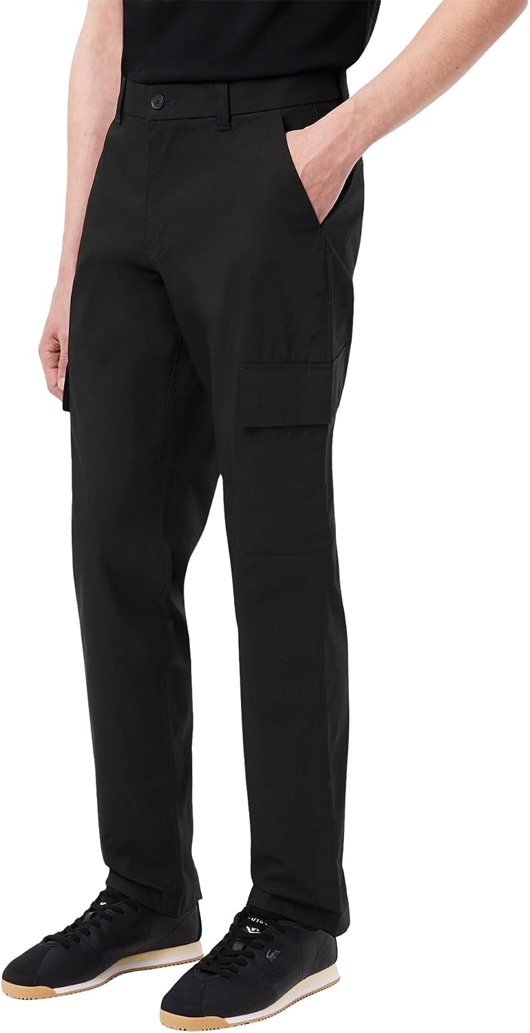 image:imageLacoste Mens Regular Fit Cargo PantsBlack