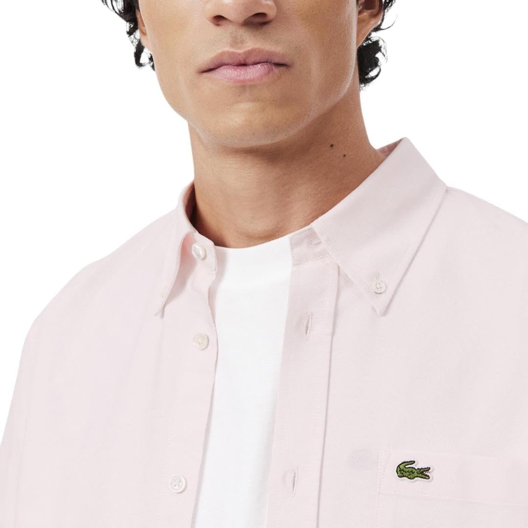 image:imageLacoste Mens Regular Fit Cotton Oxford ShirtWhite