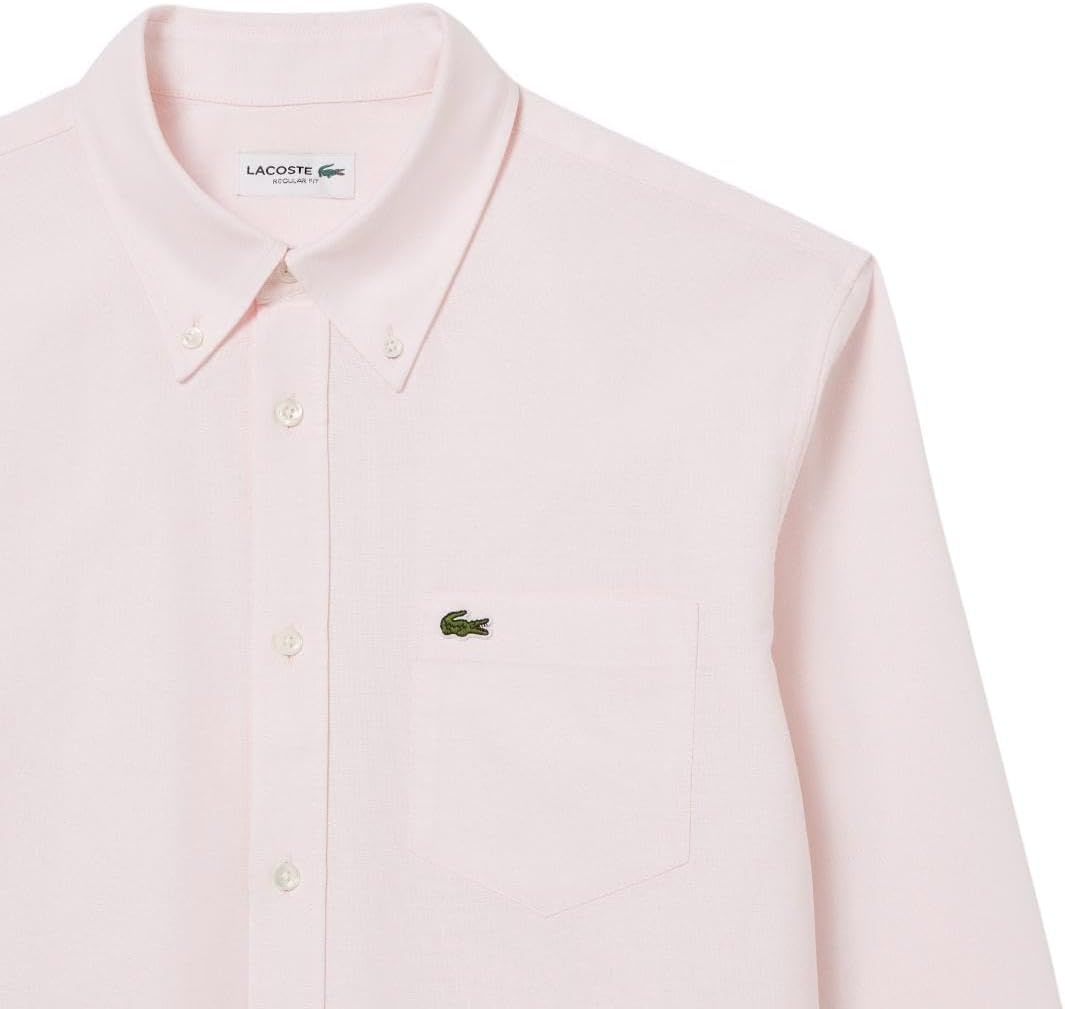 image:imageLacoste Mens Regular Fit Cotton Oxford ShirtWhite