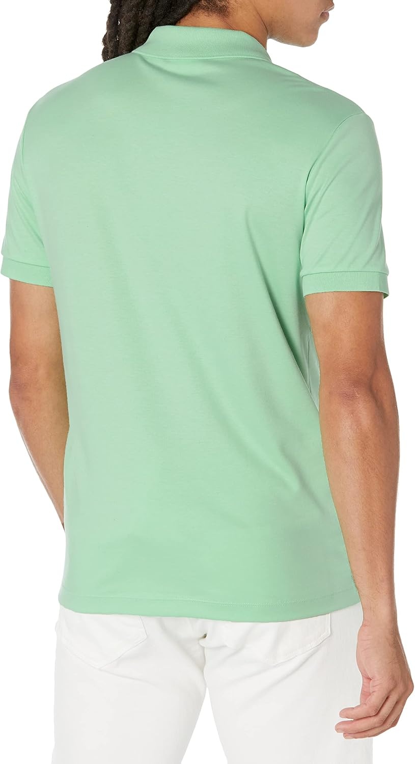 image:imageLacoste Mens Regular Fit Cotton Pima Polo ShirtAsh