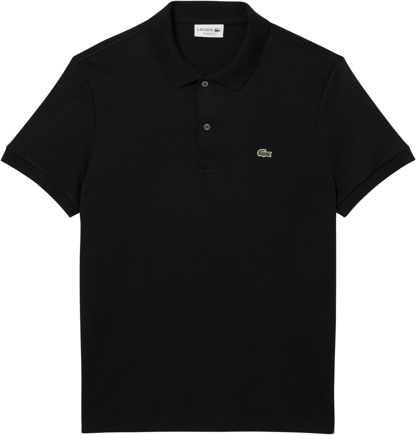 image:imageLacoste Mens Regular Fit Cotton Pima Polo ShirtBlack