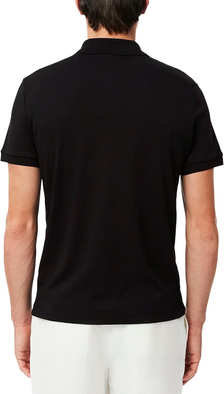 image:imageLacoste Mens Regular Fit Cotton Pima Polo ShirtBlack