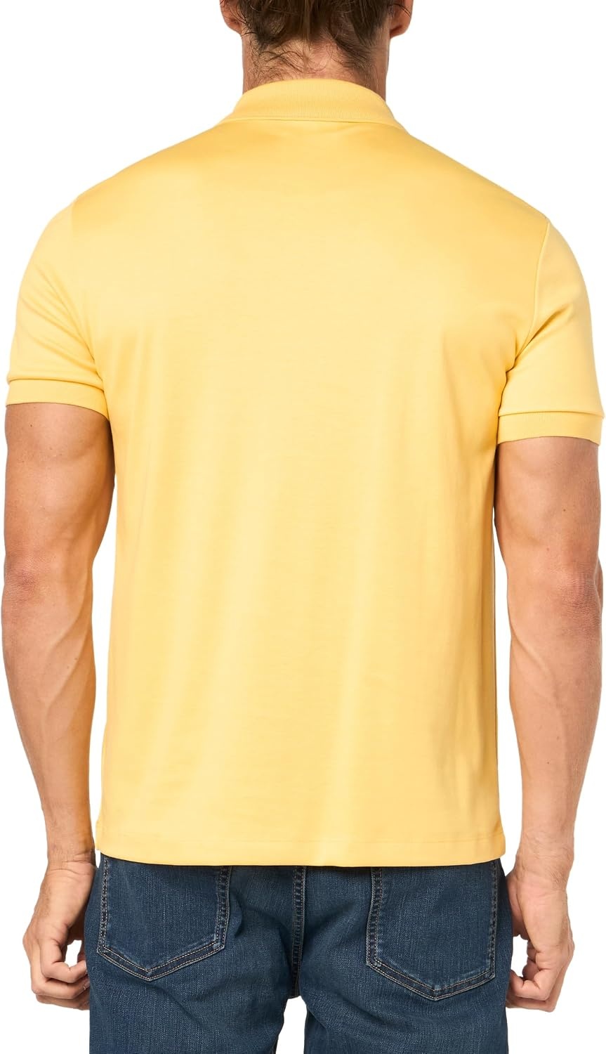 image:imageLacoste Mens Regular Fit Cotton Pima Polo ShirtCornsilk