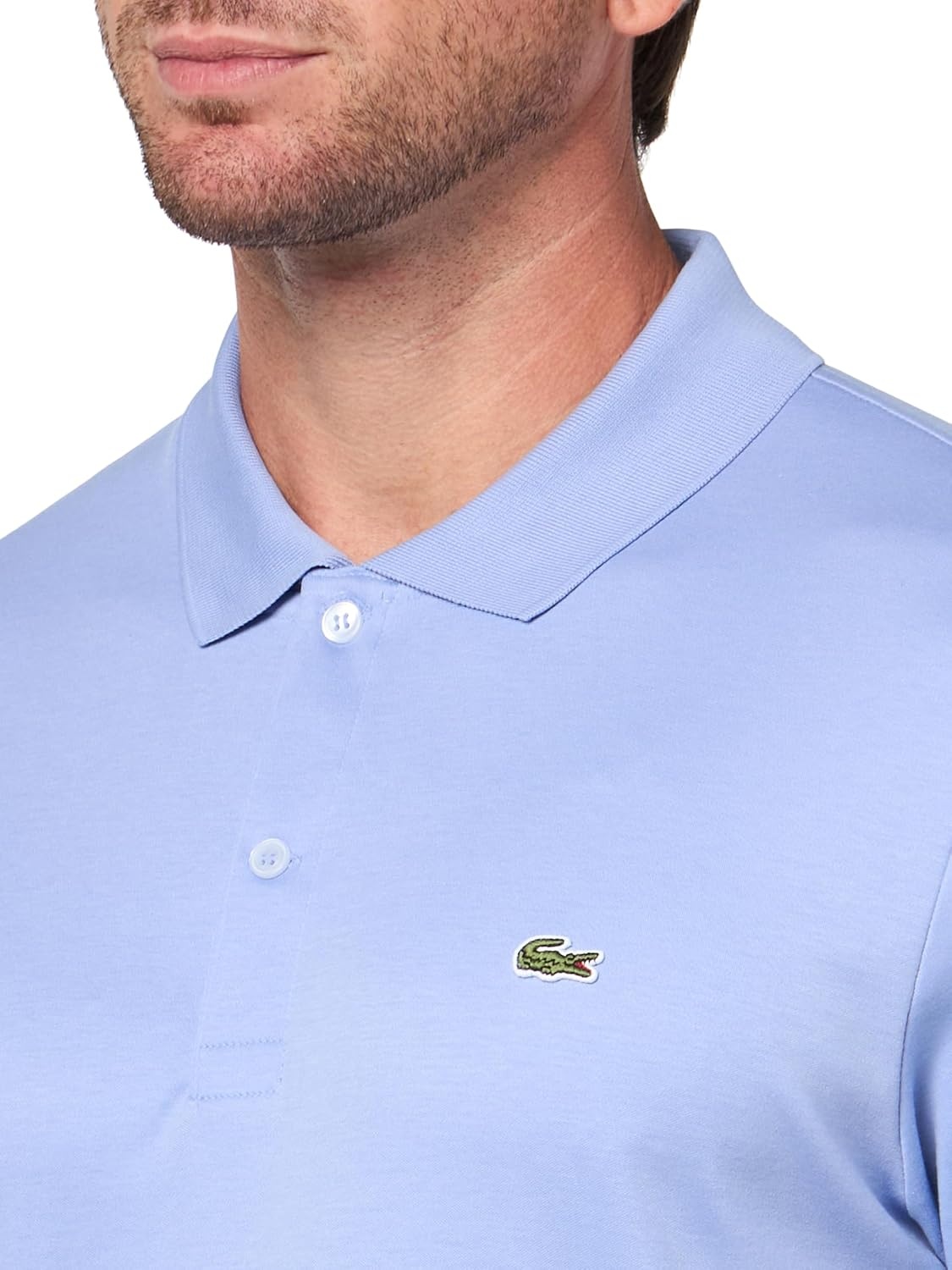 image:imageLacoste Mens Regular Fit Cotton Pima Polo ShirtDelphinium