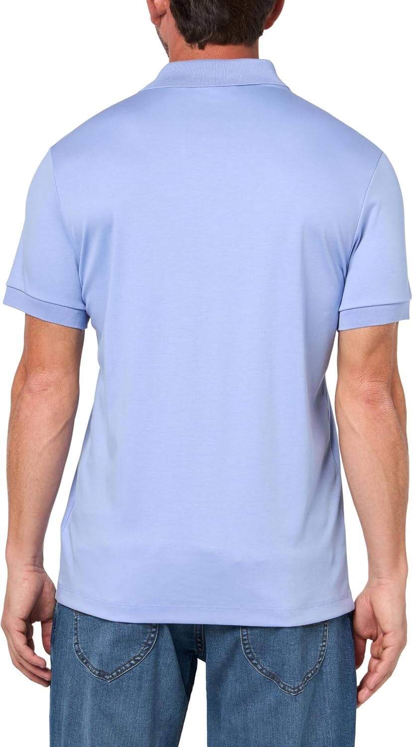 image:imageLacoste Mens Regular Fit Cotton Pima Polo ShirtDelphinium