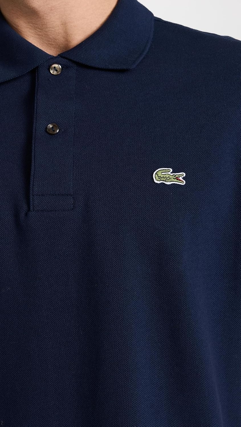 image:imageLacoste Mens Regular Fit Cotton Pima Polo ShirtMarine