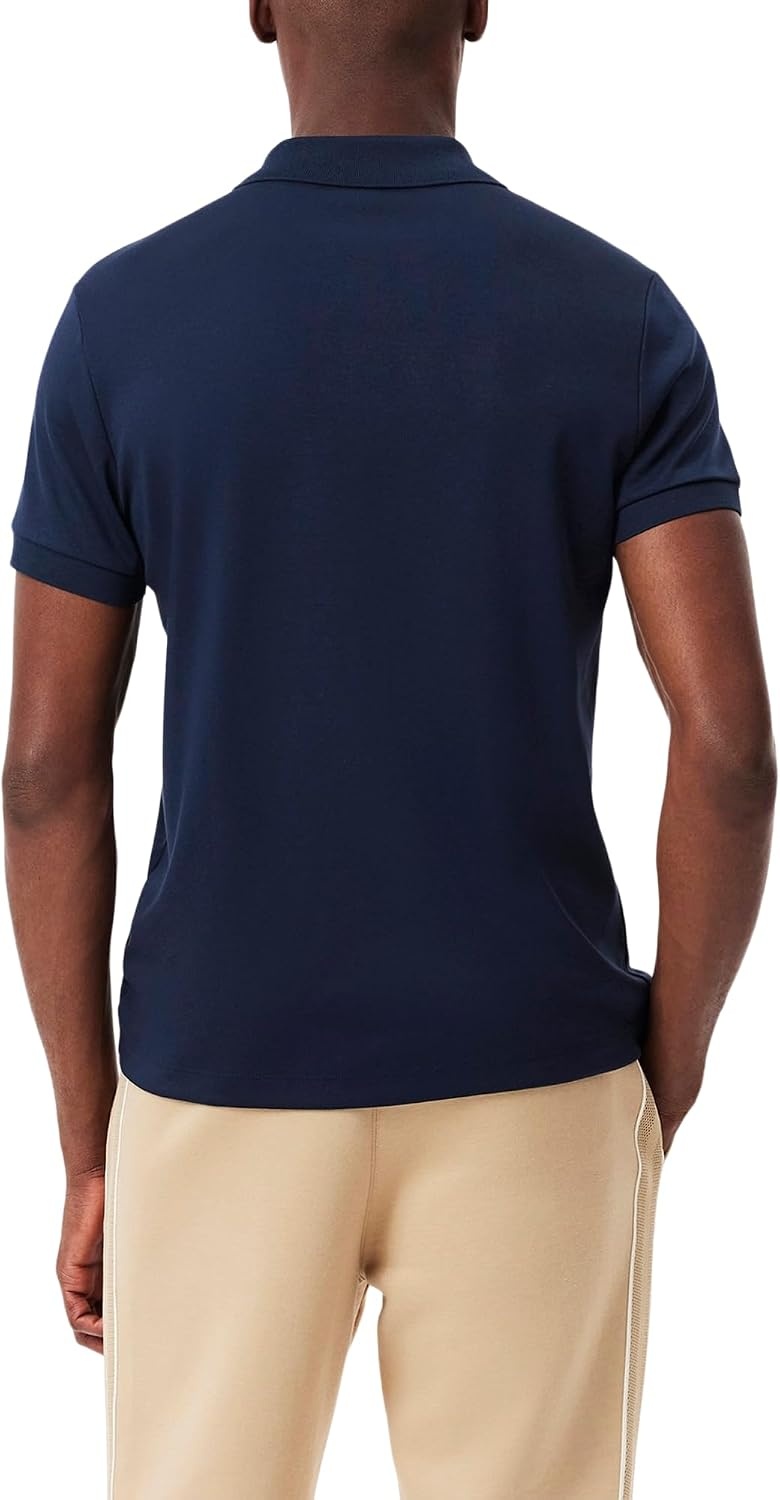 image:imageLacoste Mens Regular Fit Cotton Pima Polo ShirtNavy Blue
