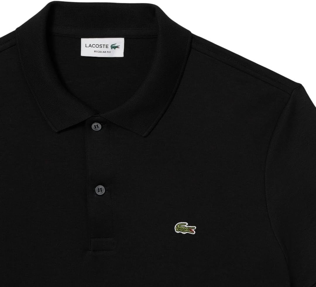 image:imageLacoste Mens Regular Fit Cotton Pima Polo ShirtNew Black