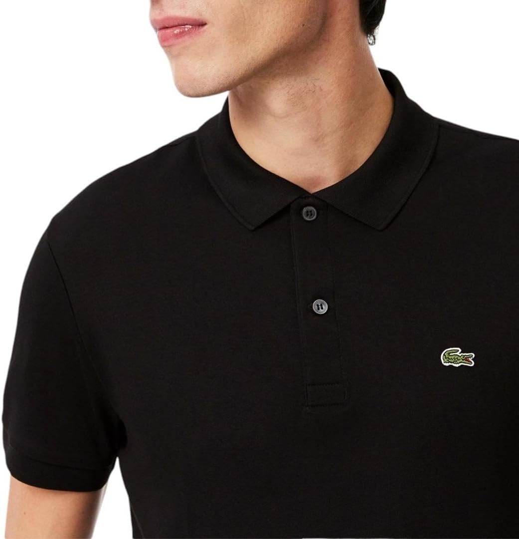 image:imageLacoste Mens Regular Fit Cotton Pima Polo ShirtNew Black